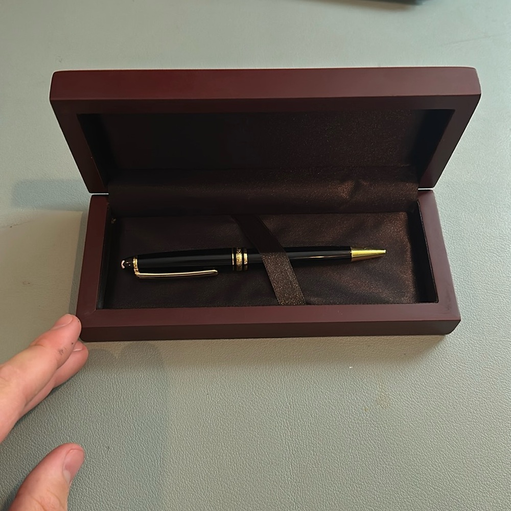 Montblanc meisterstuck pix pen+limited wooden box combo